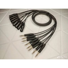 142-MGY-8P  8 XLR штекер <=> 8 Jack 6,3 stereo   Gabreal AM AWG24 U/F 8p PVC